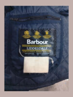 barbour azul marino con cuello verde liddesdale talla M