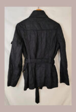 Barbour internacional, negra chaqueta Talla 42