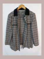 Chaqueta cuadros blanco y negro Luisa Spagnoli talla xl