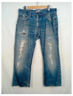 levis azul 506 w36 l34 talla 46 pantalones vaqueros distressed