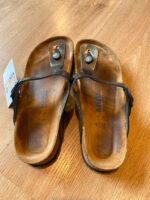 Sandalias Birkenstock marrón metálico talla 40