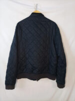 Barbour chaqueta acolchada azul cuello negro pana talla XXL