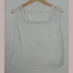 blusa blanca de lino talla 38 vintage