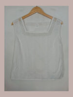 blusa blanca de lino talla 38 vintage