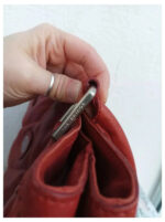 Bolso rojo The Bridge "acolchado" rombos de cuero