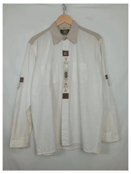 camisa tirol grachten cuello marrón talla m