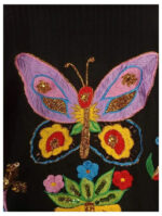 americana negra con flores vintage talla S
