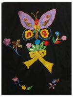 americana negra con flores vintage talla S