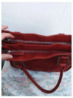 Bolso rojo The Bridge "acolchado" rombos de cuero