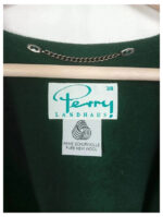 chaqueta de lana vintage austriaca, tirolesa corta verde Perry landhaus talla 38