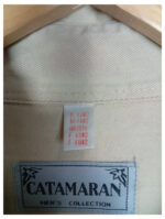 camisa beige tirol catamaran talla 43 de cuello o XL algodón