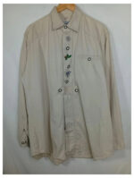 camisa beige tirol catamaran talla 43 de cuello o XL algodón