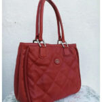 Bolso rojo The Bridge "acolchado" rombos de cuero