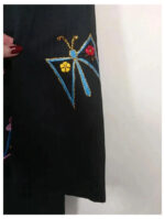 americana negra con flores vintage talla S