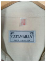 camisa beige tirol catamaran talla 43 de cuello o XL algodón