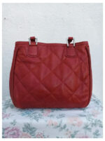 Bolso rojo The Bridge "acolchado" rombos de cuero