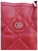 Bolso rojo The Bridge "acolchado" rombos de cuero