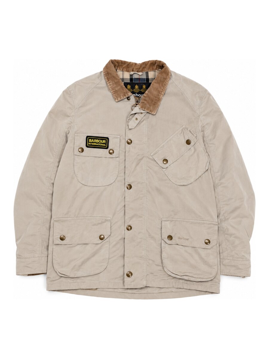 Barbour Chaqueta con cuello de pana beige