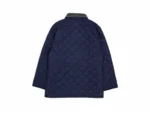 Barbour — Chaqueta acolchada azul marino y gris · años 90 - Imagen 2