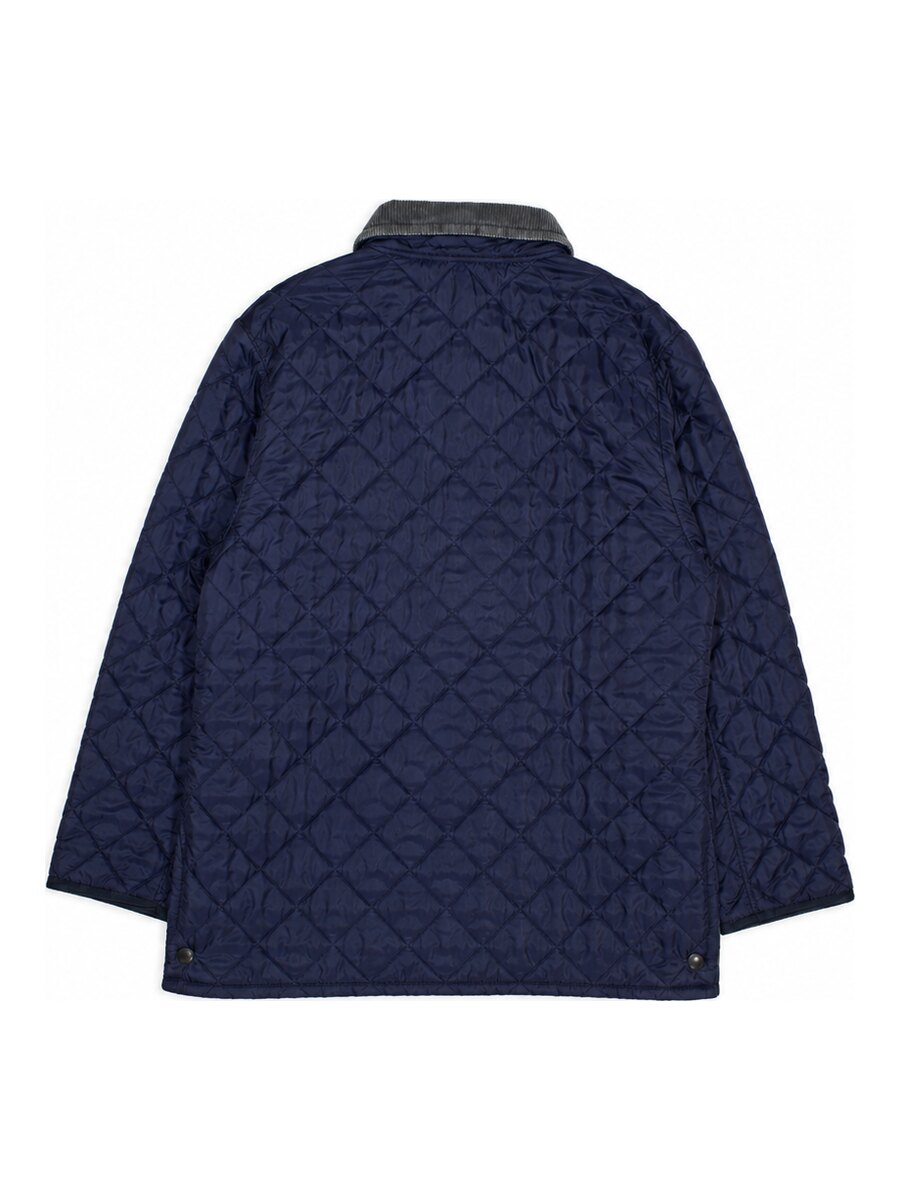 Barbour Chaqueta acolchada azul marino y gris