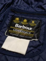 Barbour — Chaqueta acolchada azul marino y gris · años 90 - Imagen 3