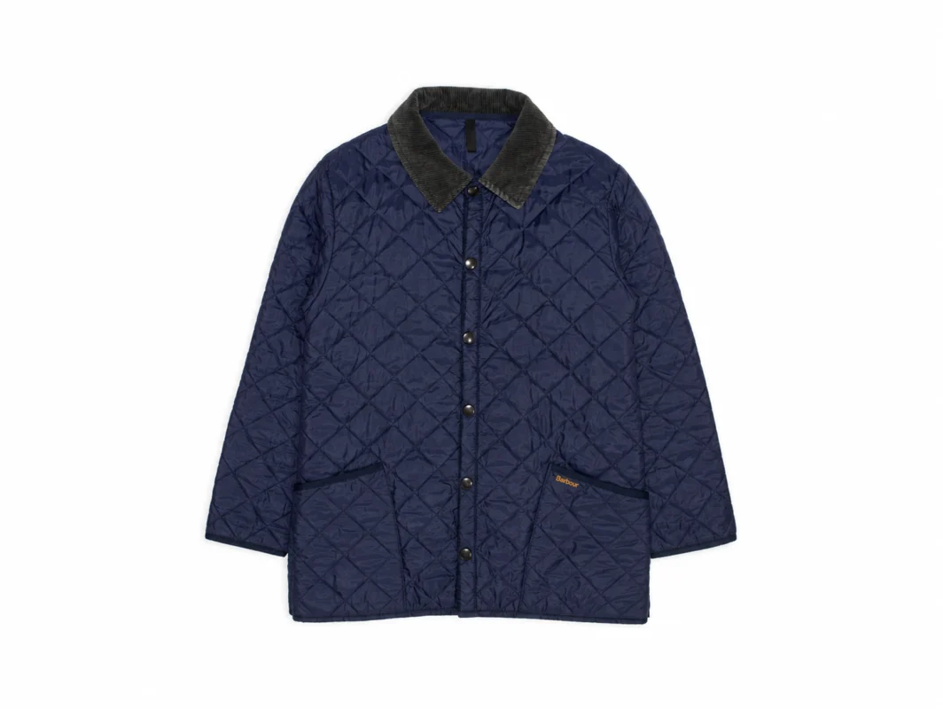 Barbour — Chaqueta acolchada azul marino · talla L · años 90 - Imagen 1